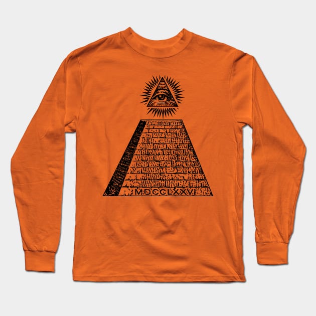 All-Seeing Illuminati Eye Symbol Long Sleeve T-Shirt by DankFutura